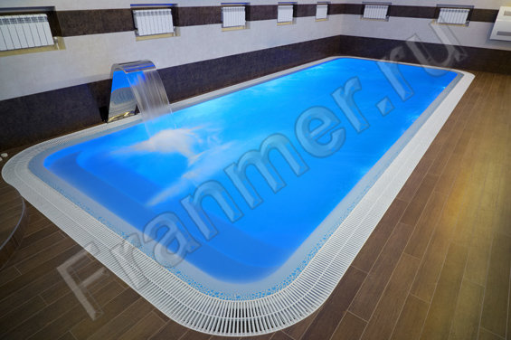 композитный бассейн переливного типа строительство бассейнов, композитные бассейны