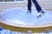 композитный бассейн зимой, промерзание бассейна 