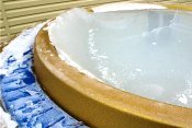 композитный бассейн зимой, промерзание бассейна